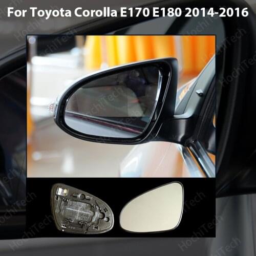 Replacement Left & Right Side Rearview Wide Angle Wing Mirror Glass For Toyota Corolla E170 E180 2014-2016