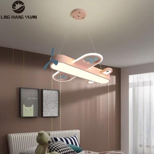 Led Pendant Light Blue&Pink Creative Childern Light 110V 220V Led Chandelier Pendant Lamp For Living Dining room Kitchen Bedroom