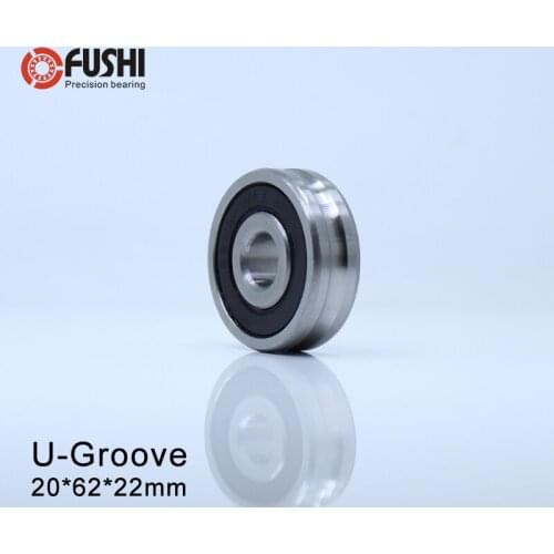 Outer Ring With U-groove Bearing 20*62*22 mm 1PC Wire Cable Pulley Bearing Walking Heavy Pulley Crane U Groove Wheel Bearings