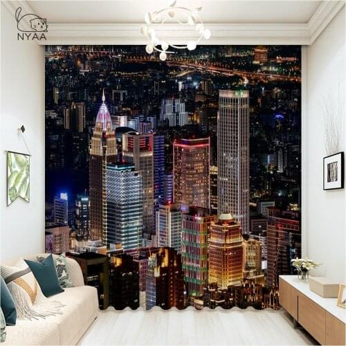 Curtains For Bedroom Gorgeous Night City Window Curtains Living Room Luxury Home Decor Curtains For Living Room Micro Shading