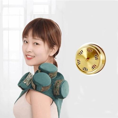 Green Velvet Bag Smokeless Moxibustion Box Chinese Moxa Sticks Burner Acupuncture Meridian Heating Therapy Warm Pain Relief