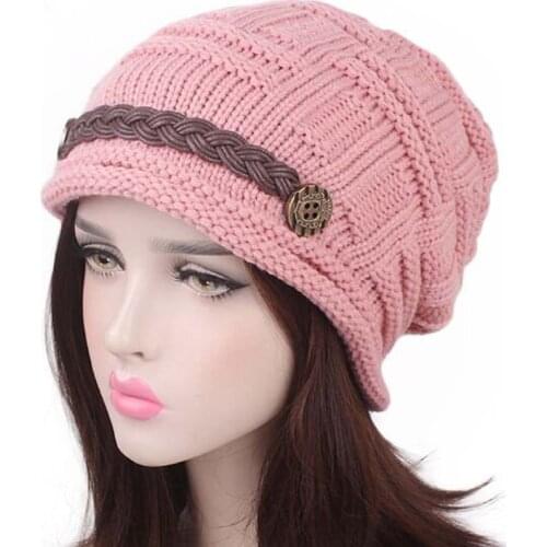 Woman knitted Caps earmuffs hat, fashion winter pure manual warm cap, four color, Christmas gift