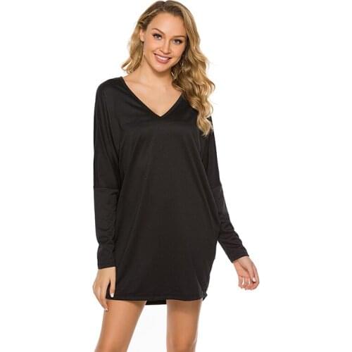 Women Fashion Skateboard Sport Top V-neck Loose Shoulder Bat Sleeve Long-sleeved Autumn Running Training Exercise Clothing