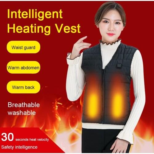 Heated Vest Warm Winter Warm Electric USB Jacket Men Women Heating Coat Washable Thermal Outdoor Vest Heated Jacket