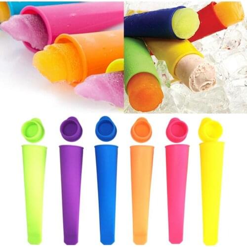 1PCS Food Grade Silicone Handheld Popsicle Mould Creative DIY Silicone Handheld Popsicle Mould Ice Cream Ice Cream Mould