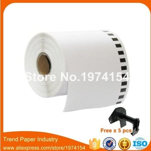100 Rolls Brother DK-22243 Label Compatible Etiketten 102mmx30.48M QL-1060N TD4000 Printer Continuous DK-2243 Label