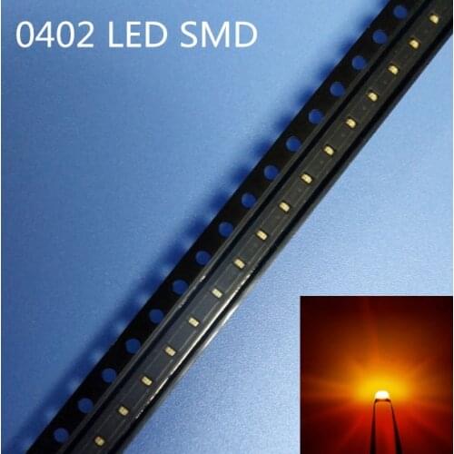 100 pcs SMD SMT 0402 Ultra Bright Orange/Amber LED lamp light