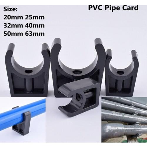 2-10pcs ID 20-63mm Hi-quality UPVC Pipe Card UPVC U-Type Clamp Fixed Card Aquarium Accessories Garden Irrigation Fasten Tools