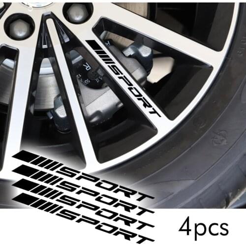 4pcs Car Rims Wheel Hub Stickers Night vision reflective decorative stickers for BMW Mini Cooper car styling Accessories