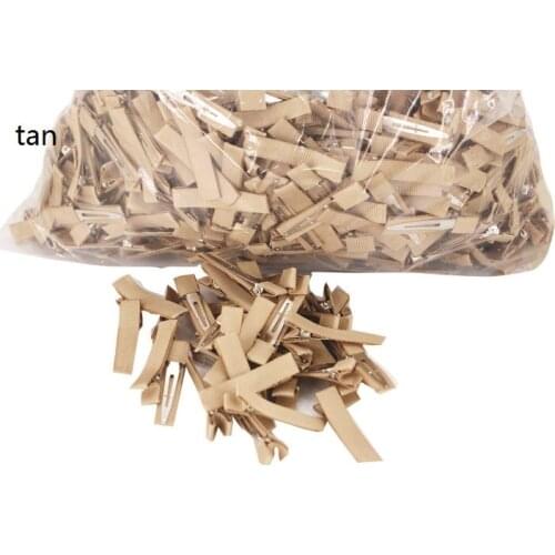 5pcs/4.5cm Single Pronged Hair Clips Accessories for Women Girl Headwear Bows grosgrain Ribbon Lined cover Alligator Hairpins