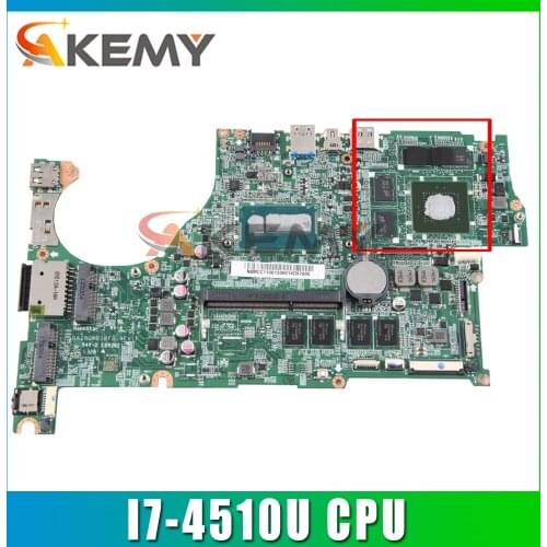 Akemy laptop Motherboard For Acer Aspire V5-573P I7-4510U Mainboard SR1EB DAZRQMB18F0 N15P-GT-A2 DDR3
