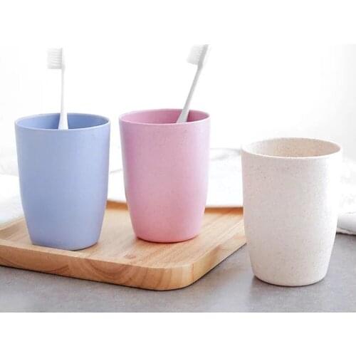Home Bathroom accessories Toothbrush cup Travel Mug Office Coffee Tea Water Bottle Plastic Simple 300ml Couple Toothbrush Cup