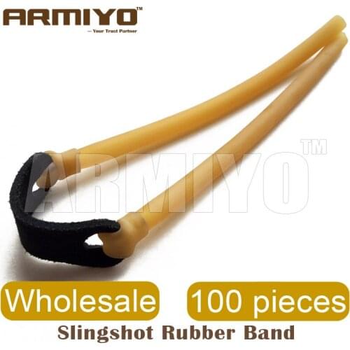 Armiyo 100pcs/pack Wholesale 6mm*9mm Catapult Elastic Rubber Band for Powerful Shooting Slingshot Hunting Accessories