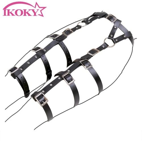 IKOKY Bondage Gear Flirt Clothes Sex Toys for Woman Adult Games Erotic Fetish PU Leather Sex Products