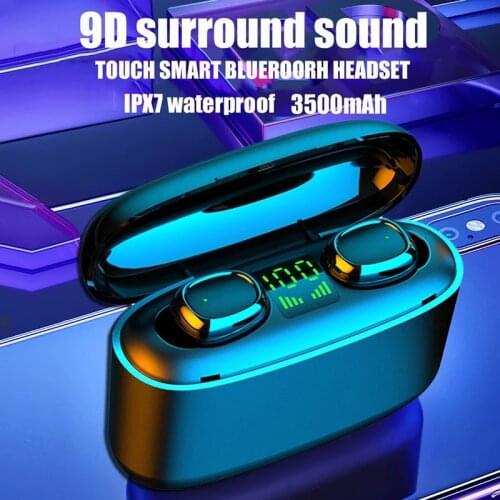 ALDNOAH TWS Bluetooth Wireless Earphones Stereo Earbuds Waterproof Headset Music Headphones For Xiaomi Huawei Iphone