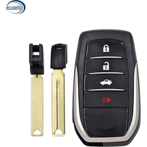 2/3/4 Buttons Remote Car Key Shell Case Cover For Toyota Fortuner Prado Camry Rav4 Highlander Crown TOY12 Uncut Blade