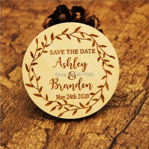 Rustic Save The Date Magnets Custom Save The Date With Card And Envelope Enagraved Magnets Wood Invitation