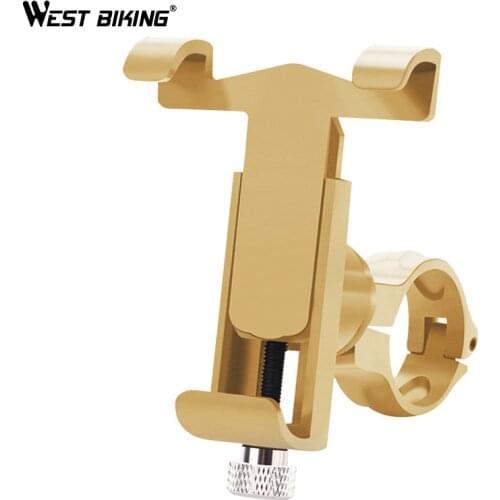 WEST BIKING Bicycle Phone Holder 3.5 Inch To 6.2 Inch Universal 360 Degree Rotation Handlebar Motorcycle Bike Phone Holder