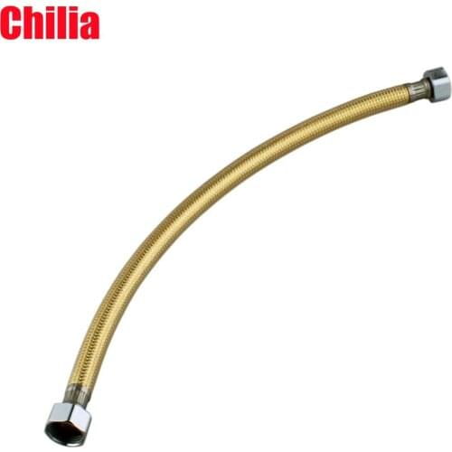 Gouden Kraan Sanitair Slang 400/500/600Mm Hoekstopkraan Connector Rvs Gouden Wc Flexibele Buis voor Badkamer