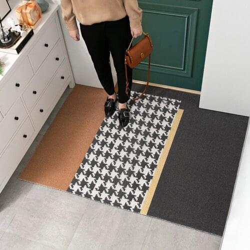 Ins Style Home Mats Carpet Anti-slip PVC Hallway Entrance Door Mat Indoor Outdoor Kitchen Mat Bath Cuttable Custom Mat Door Mats