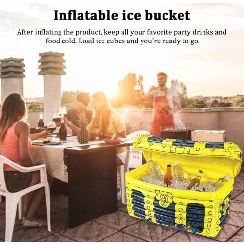 Indoor Outdoor Inflatable Ice Container PVC Beverage Cooler Treasure Box Multi-purpose Bar KTV Drinks Cool Leisure Supplies