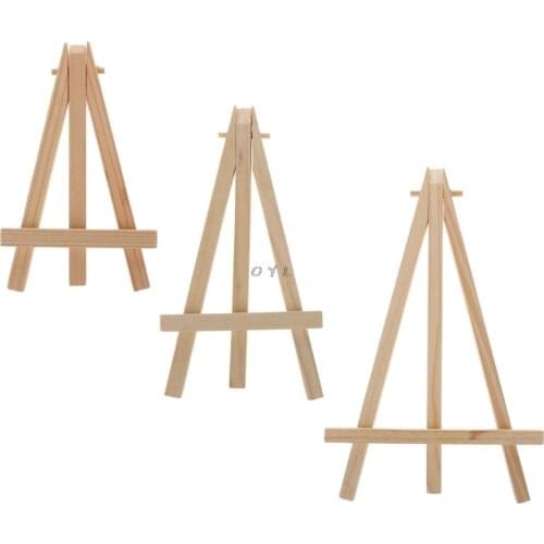 Natural Wood Mini Easel Frame Tripod Display Meeting Wedding Table Number Name Card Stand Display Holder Children Painting Craft