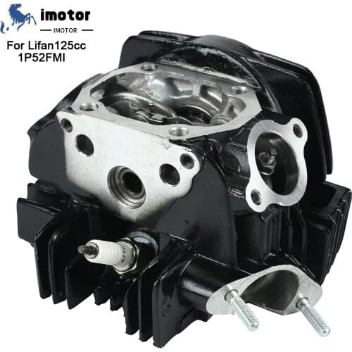 Motorcycle Engines Cylinder Head For 52.4mm Bore Lifan LF 125cc lf125 Horizontal Kick Starter Dirt Pit Bikes Quad Atv Parts