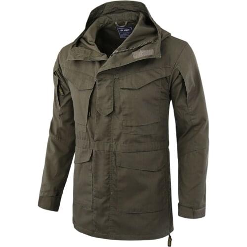 Autumn Winter Outdoor Cycling Climbing Hiking Training Thermal Windproof Hooded Tactical Coat Army Fans M65 Windbreaker Jacket