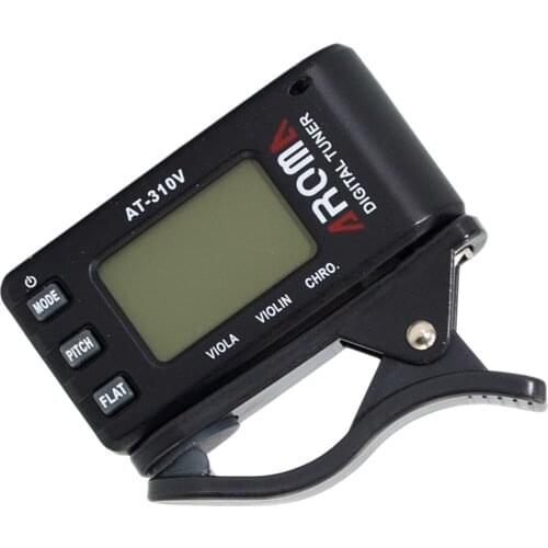 Portable Acoustic Violin Viola Cello Electronic Clip On Digital Tuner, Black