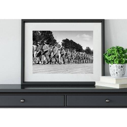 War World II Black White Poster War Memorabilia Military Gift Italian Soldier Photography Print Vintage Wall Art Canvas Painting