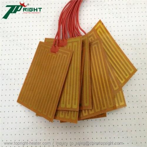 Size 100x160mm Flexible polyimide film heating element as trial sample order
