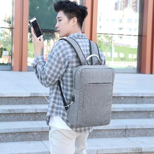 Mens Backpack with Usb Charging Interface Travel Business Trip Laptop Bag Daypacks Male Leisure Large Capacity Aluminum Handle