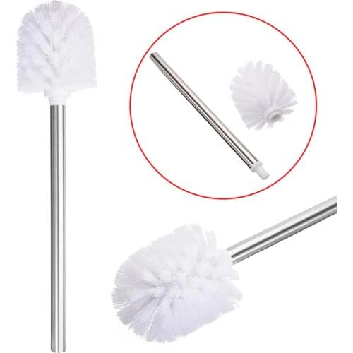 Stainless Steel Bathroom Toilet Brush Holder White Kitchen Home Cleaning Brush Replaceable Cleaning Toilet Brushes Bathroom Tool
