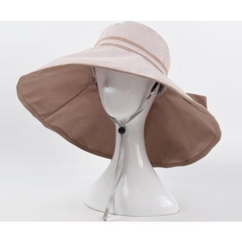 Hat Big Brim Women Summer Sun Beach Sunshine Protection With String Holiday Accessory For Teenagers