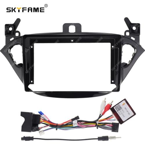 SKYFAME Car Frame Cable canbus For Opel Corsa 2015-2019 Adam 2013-2016 Android Big Screen Dash Panel Frame Fascia
