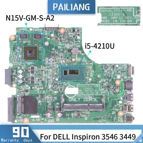 CN-0DMKXK For DELL Inspiron 3546 3449 0DMKXK 13302-1 SR1EF N15V-GM-S-A2 Mainboard Laptop motherboard DDR3 tested OK