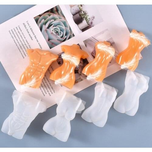 Body Shape Silicone Mold DIY Crystal Epoxy Resin Candle Mold Handicraft Jewelry Decoration Making Accessories Human Shape Tools