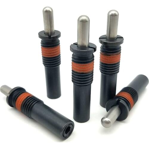 1pcs M16 Allen telescopic buffer positioning screw hex socket flange convex pin spring plunger bolt black 60mm-125mm long