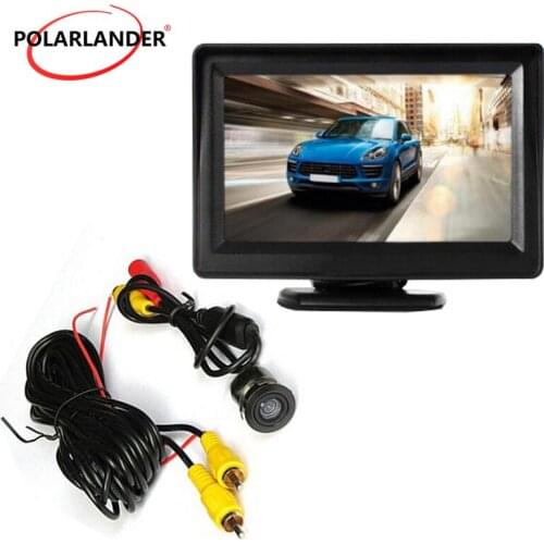 [High Quality] 4.3 inch Car Monitor color TFT LCD For DVD VCD Rear View Camera with 2-channel video input