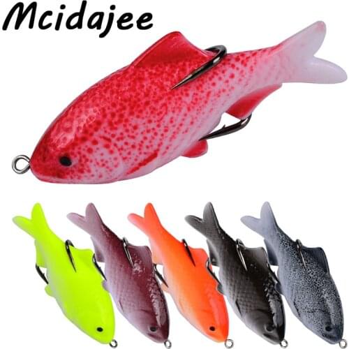 1PCS 18g 9.5cm Soft Tube Bait Rubber Flexible Balancer Topwater Ray frog Fishing Lure Artificial Soft Bait With Double Hooks