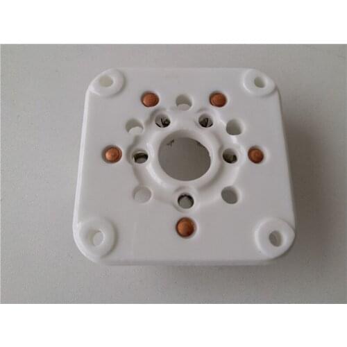 1Pcs Ceramic Tube Socket Seat GZC5-A GZC5-A-G 5 Pin Seat Tube Socket Silver Foot For 4-125 4-400A 803 Amplifier