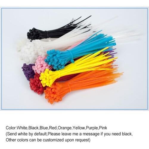 10*1200/1300/1500 12*650/760 Self-locking Nylon Cable Ties Saddle Mounting White BlackQuick Nylon Ties Wire Tie