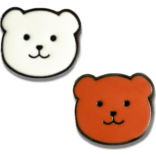 2style Brooches Pin Bear Enamel Pins For Backpacks Small Brooch Women Fashion Party Jewelry Gifts Hat Coat Accessories Christmas