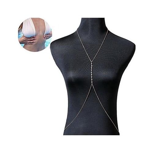2017 Hot Fashion Rhinestone Body Chain Ladies Golden Beach Belly Necklace Chain Sexy Bikini Waist Chain For Women body jewelry