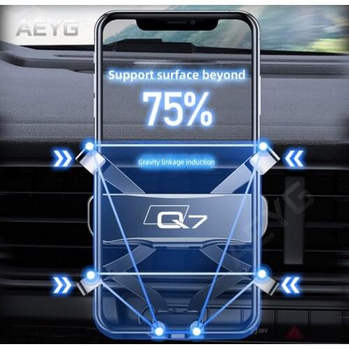 Car Mobile Phone Holder FFor Audi Q7 4l 4m 2021 2019 Gravity Air Vent Stand Smart Phone Special Mount Support Navigation Bracket
