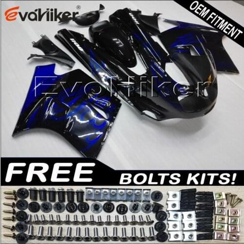 Motor cowl for ZX11 ZZR1100 1990 1991 1992 1993 1994 1995 1996 1997 1998 1999 2000 2001 Blue black ABS Fairings
