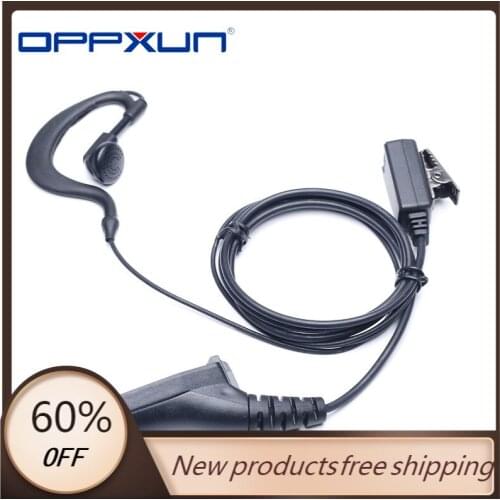 Curve Earpiece Headset Mic for Motorola XIR P8268 P8260 P8200 APX4000 APX2000 APX6000 XPR6300 MTP6550 Walkie Talkie Ear Hook