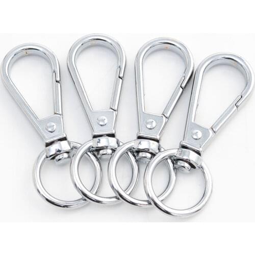 10pcs Zinc Alloy Key Ring Metal Clip Swivel Snap Buckle Hook for jewelry findings making diy jewelry accessories wholesale