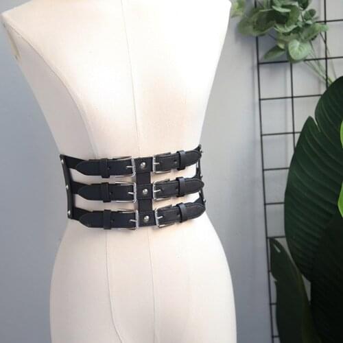 Slimming Corset 3 Straps Belts For Mujer Dress Suits Women Lady Fashion Faux Leather Elastic Belt Self Tie Wrap Waist Waistbands