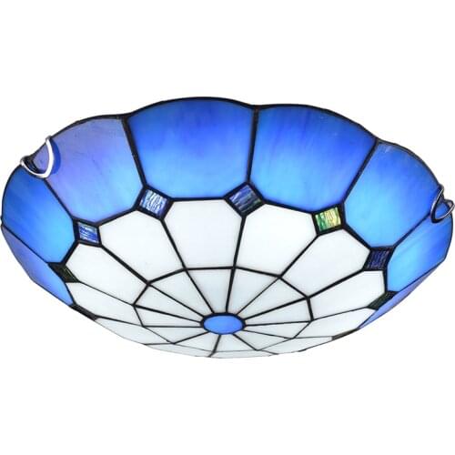 Creative art light LED bedroom lamp circular corridor balcony lamp chandelier blue m